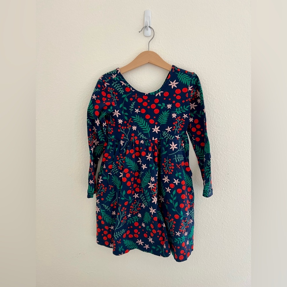 Hanna Andersson Navy Berries Skater Dress with Pockets
